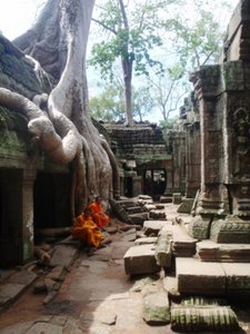 Monks resting at Angkor Thom