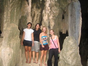 4 girlies in a cave