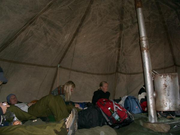 Inside my tent