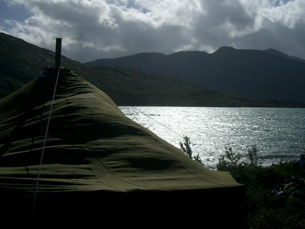 Tent along the water