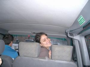 In the van