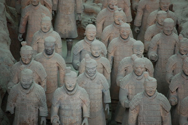 Close up of warriors in the pit