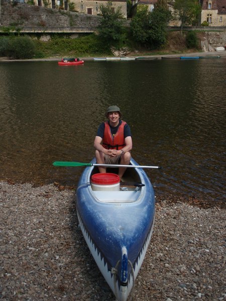 Tim & our trusty canoe