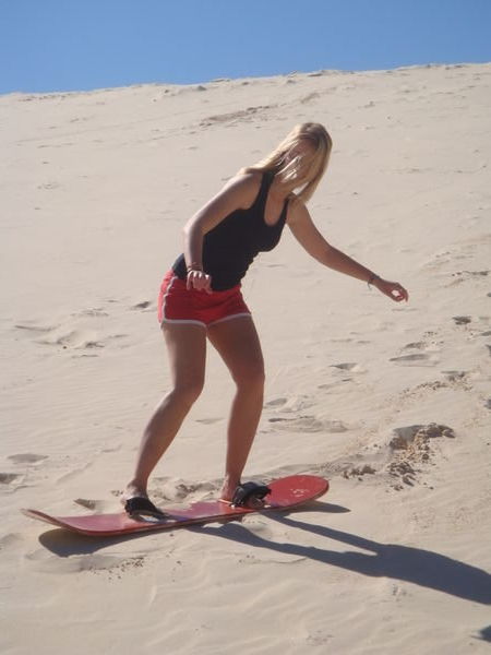 Sand Board Surfing!