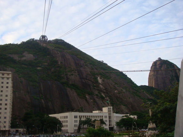 cable car going up to sugar loaf mountian