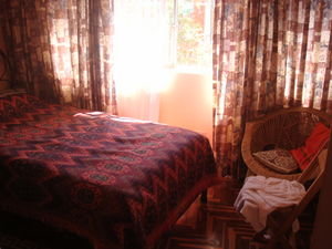 My bed in our room at Lake Titicaca