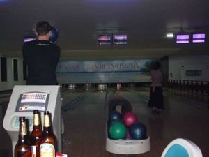 Darren bowling another strike!