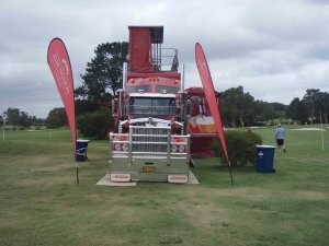 Cartlon Beer Truck at the Open