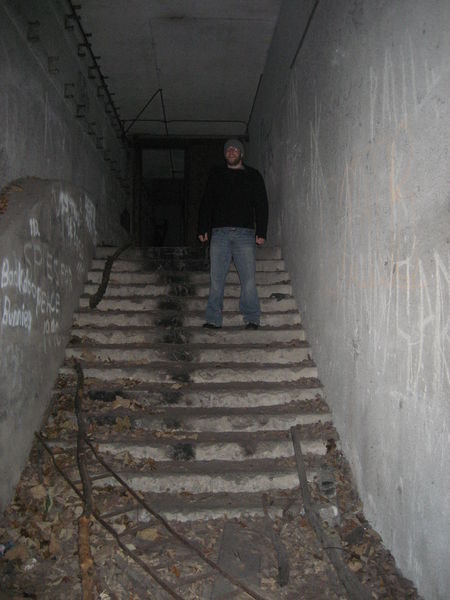 Stairs into the bunker