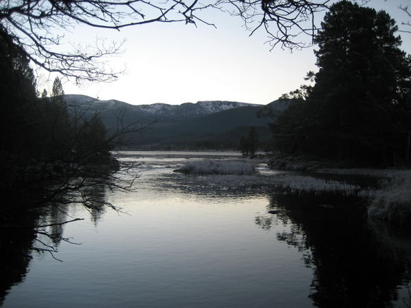 The loch in the icy morning