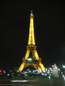 The Tower at night.