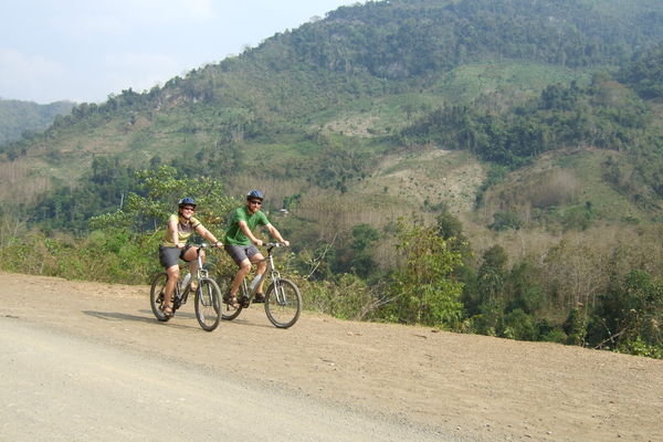 Biking in Laos