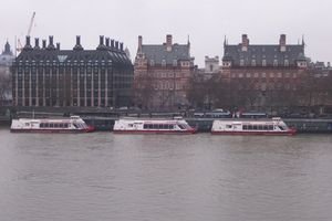 Christmas boats on the Thames