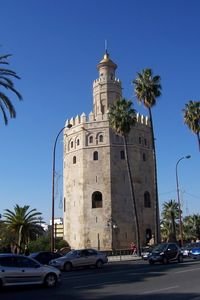 Tower along river in Sevilla