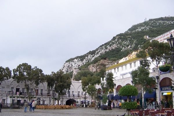 Main Square with Rock behind