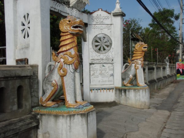 The entrance to a Burmese style temple in Lampang