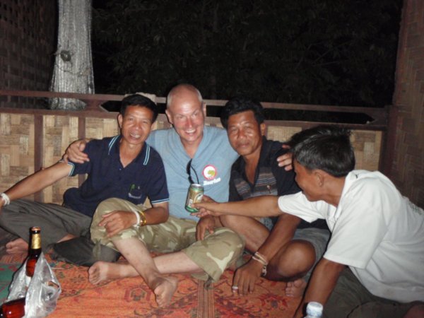 When we arrived at Ban Hatkhai, there was a reception party to meet us.
