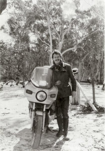 Rob with Moto Guzzi