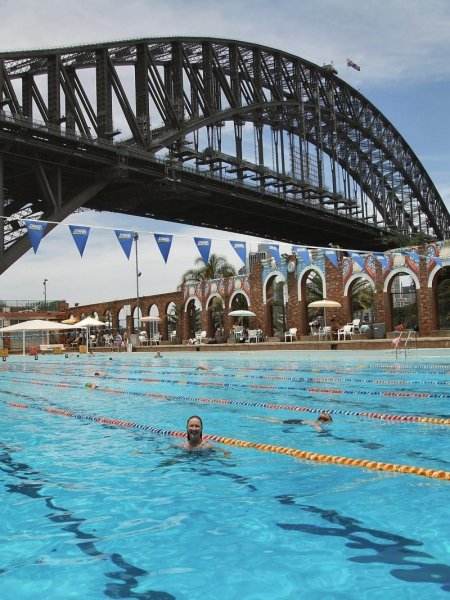 a quick dip at Milsons Point