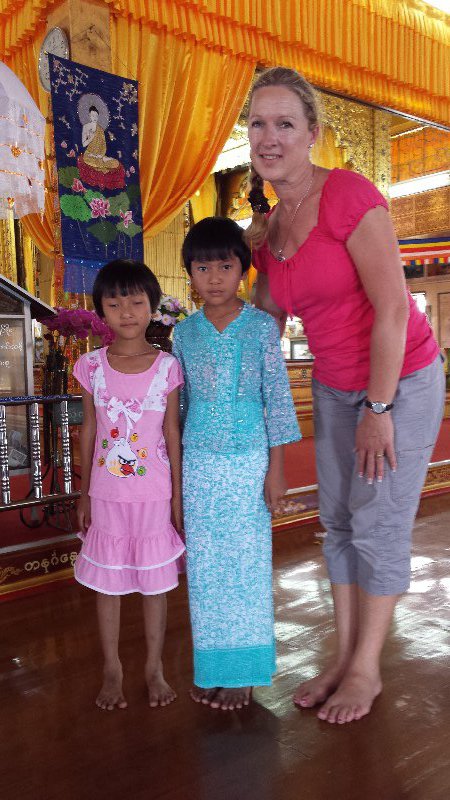 Kids at a Pagoda