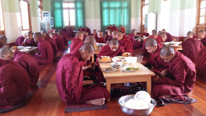 monks pray before lunch