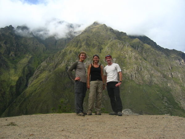 kent, christy and I, high on thin andean air and a historic trek