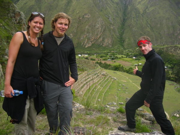 on day one of the 40 km trek we pass above the ruins of an ancient inca city