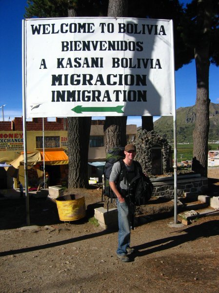 bienvenidos a bolivia! crossing the border on foot