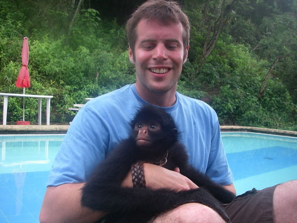 Danny befriends a curious spider monkey