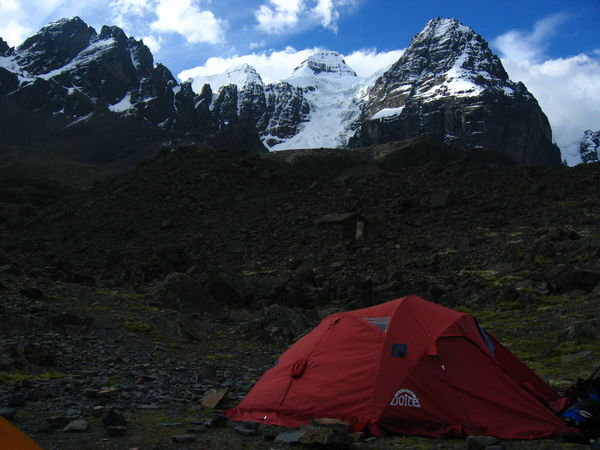 a beautiful basecamp at the foot of the beast provided quick access for the midnight ascent