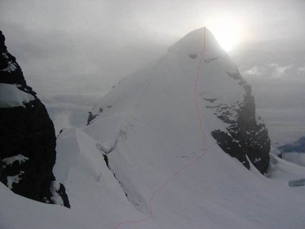 17,750 foot Pequeño Alpamayo - a shark´s tooth waits for the first direct ascent via the south face