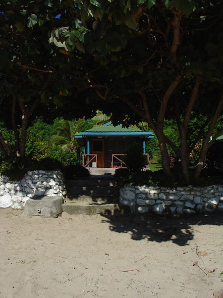 Our hut on the beach