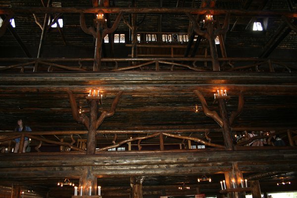 Inside the Old Faithful Lodge