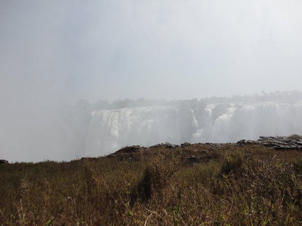 Main falls behind the mist