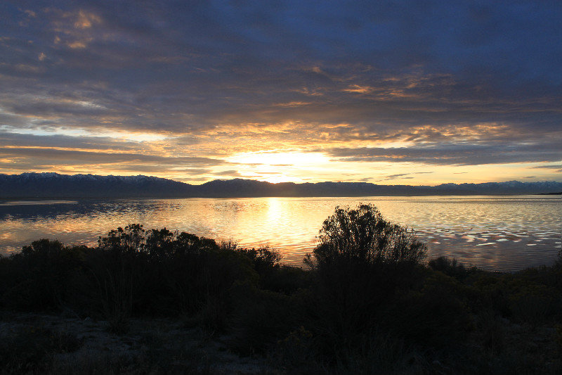 Sunrise over Great Salt Lake