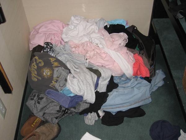 Taylor's clothes after 3 days