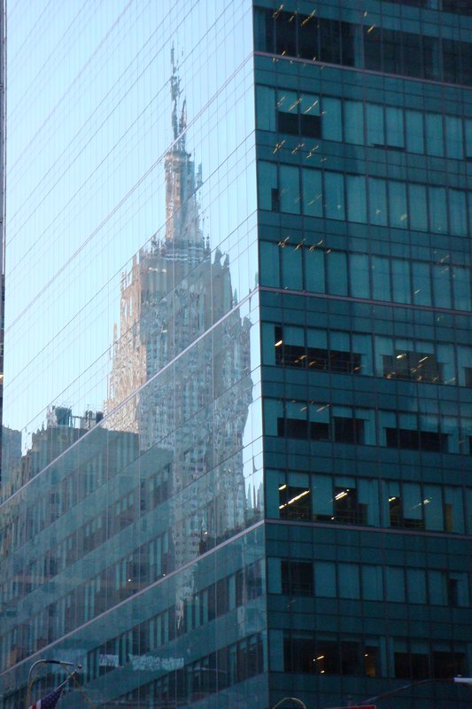 Empire State captured on Bank of America Towers