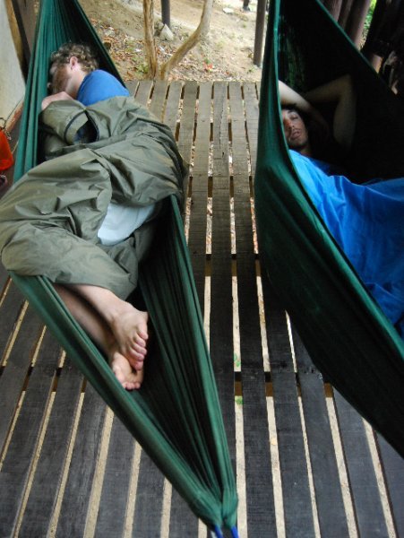 Dan and Paul in hammocks