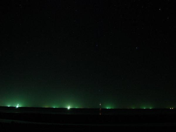 The distant green lights of Ko Tarutao @ night