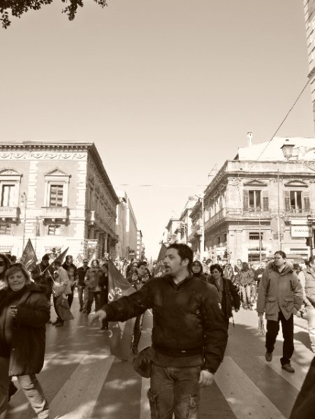 A protest in Palermo