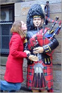 A kiss for the Scotsman