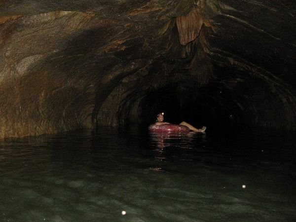 Tubing Down an Underground River