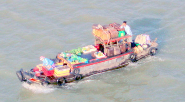 Saigon River Supply Boat