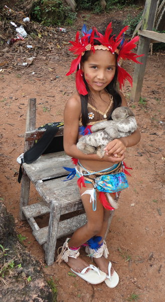 A GIRL AND HER PET SLOTH