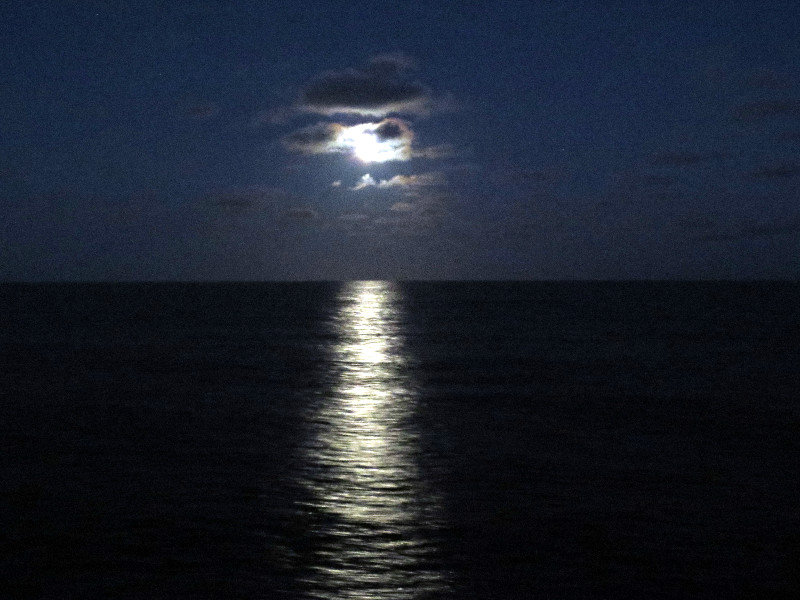 FULL MOON OVER THE PACIFIC