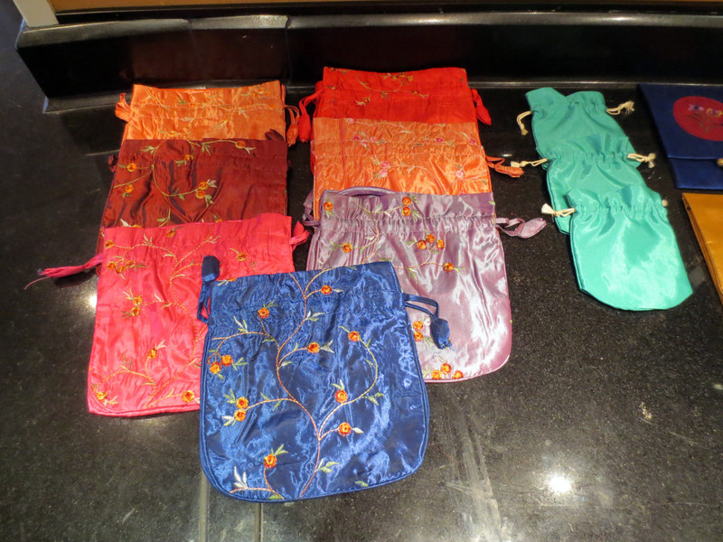 COLORFUL SILK PURSES FOR THE LADIES