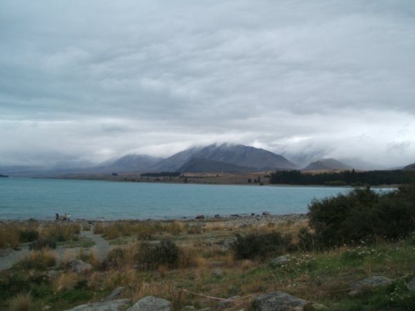 Lake Tekapo, unfortunately it was too cloudy to see Mount Cook