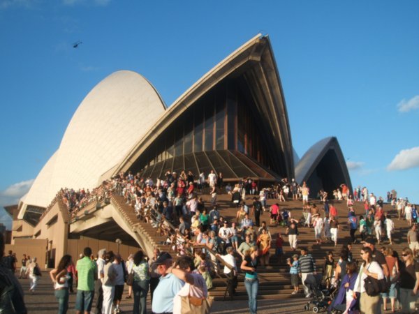 The Opera House steps......look how many people were there!