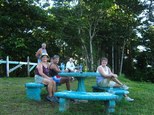 Hikers resting