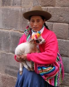 Local Woman with  her Goat